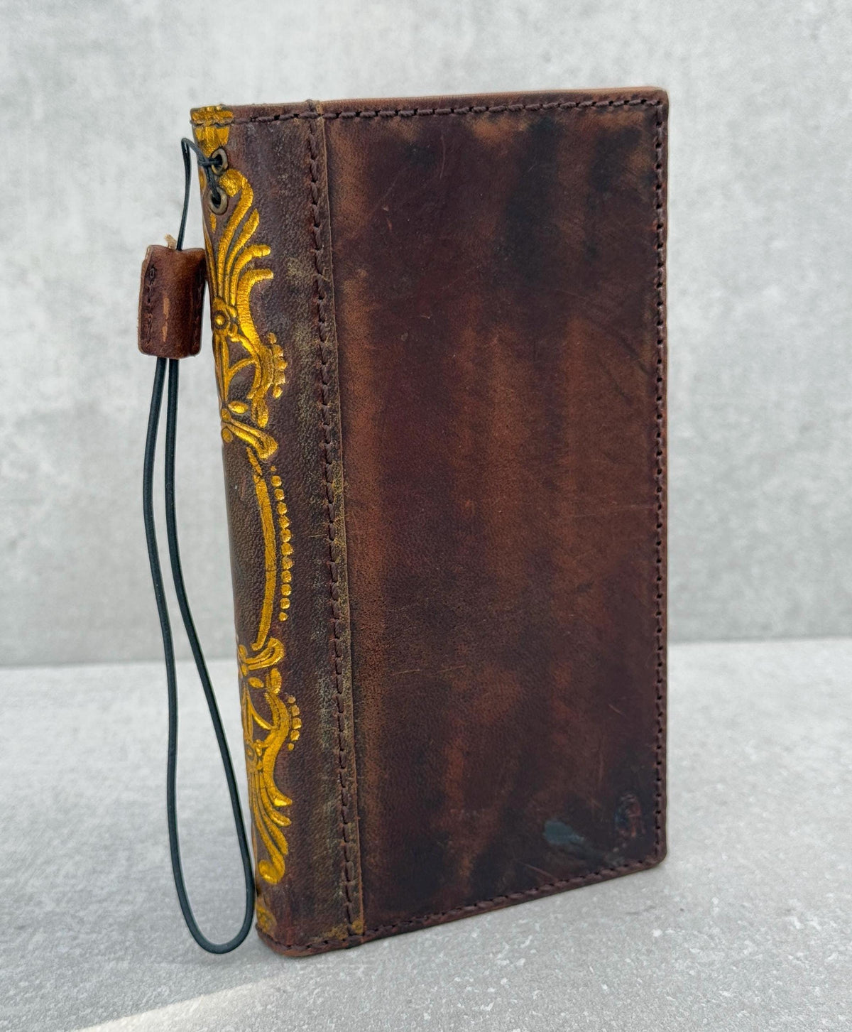 Vintage Book Style Leather iPhone Wallet Case with Card Slots