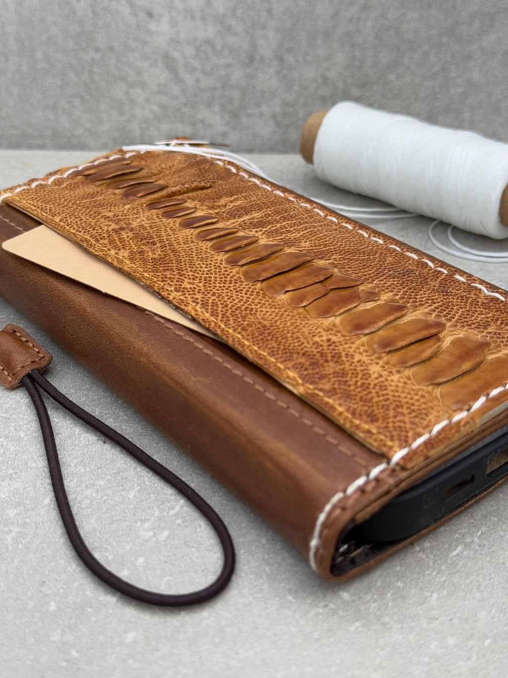 Vintage Leather iPhone Wallet Case: Book Style, Card Slots