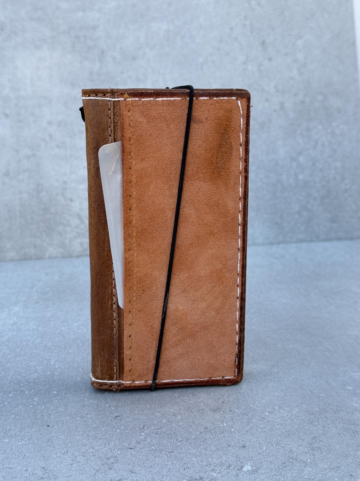 Genuine Leather iPhone Wallet Case: Vintage Book Style, Credit Card Slots