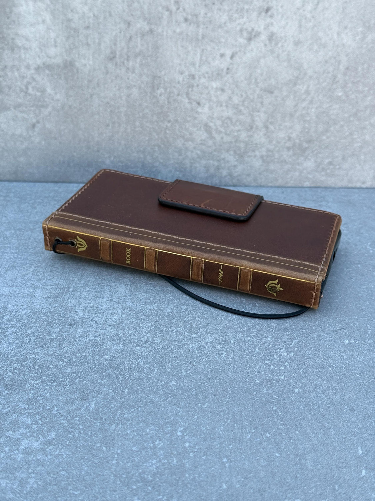 Vintage Book Style Leather iPhone Wallet Case with Card Slots