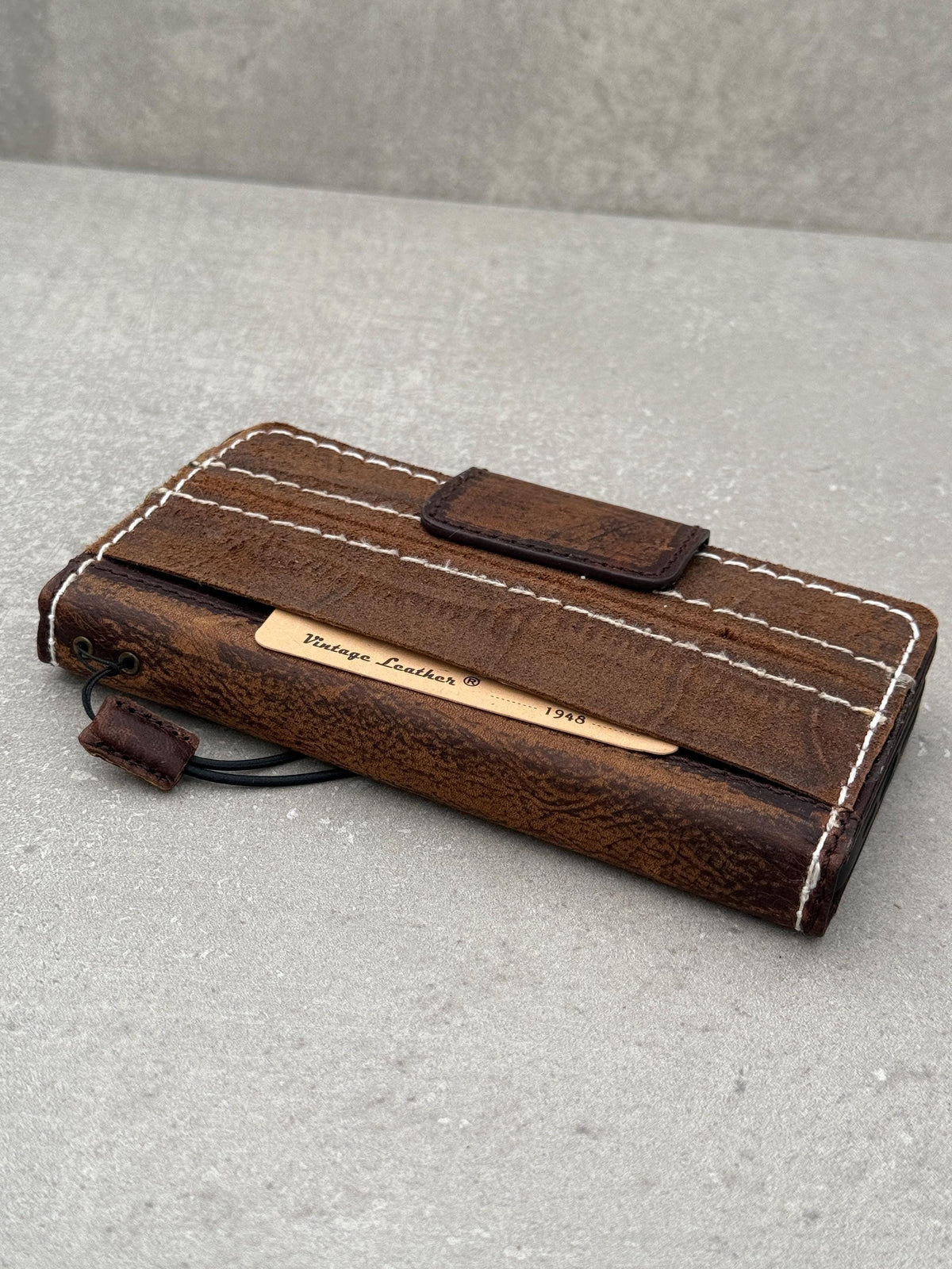 Handmade Leather Wallet Case for Google Pixel: Vintage Card Slots
