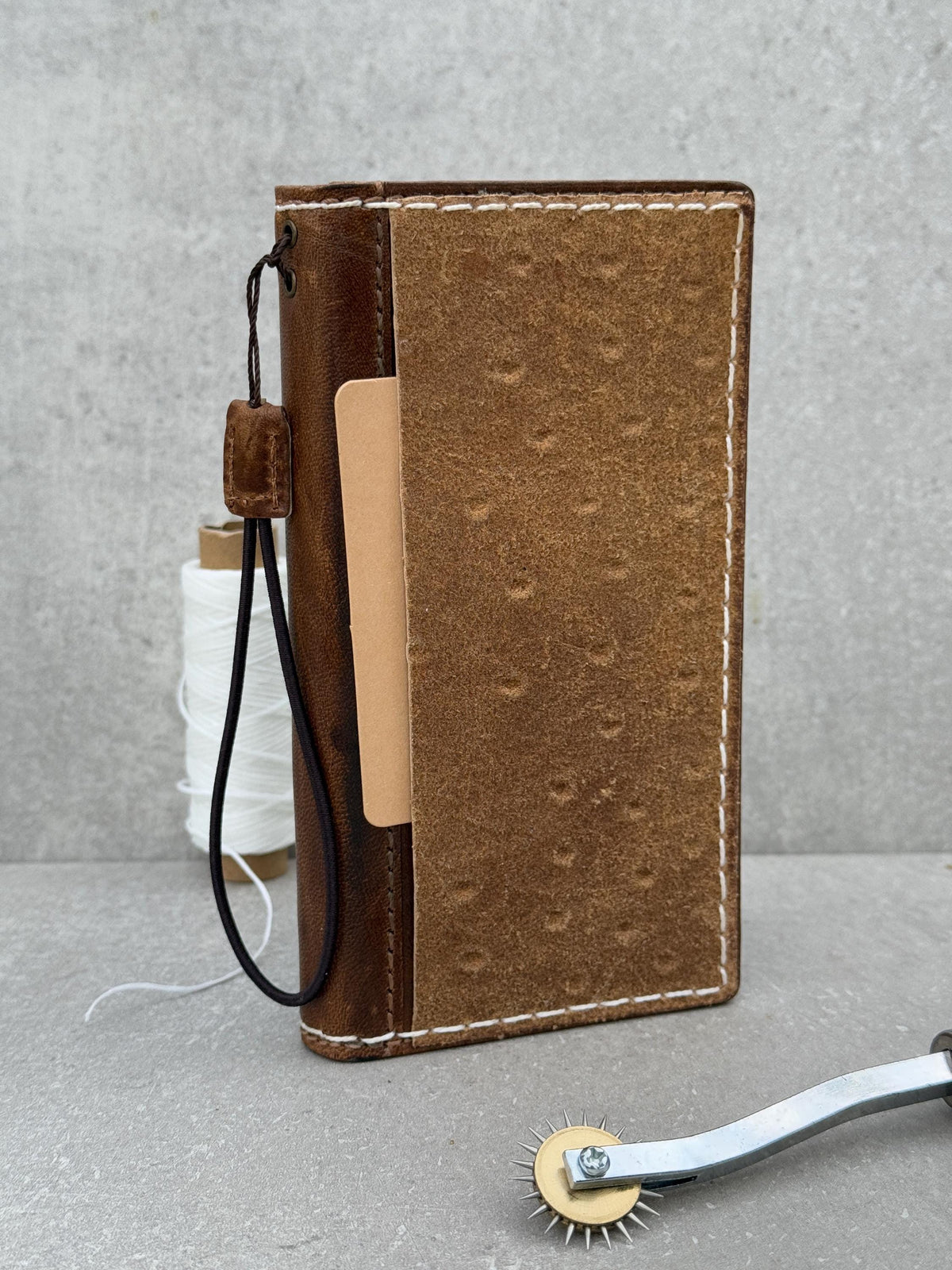 Handmade Leather Wallet Case for Google Pixel: Vintage Card Slots