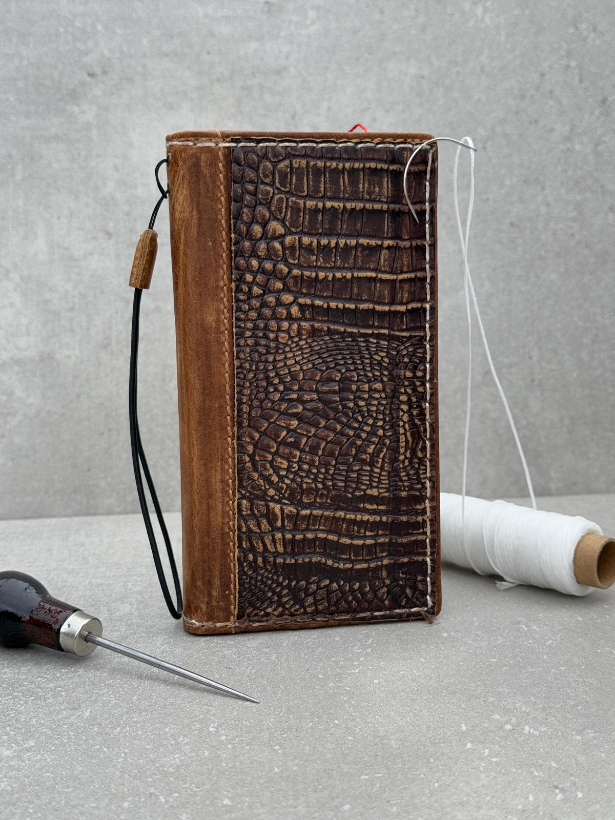 Handmade Leather Wallet Case for Google Pixel: Vintage Card Slots Cover