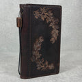 Embossed Leather Wallet Case for Google Pixel: Vintage Art Design