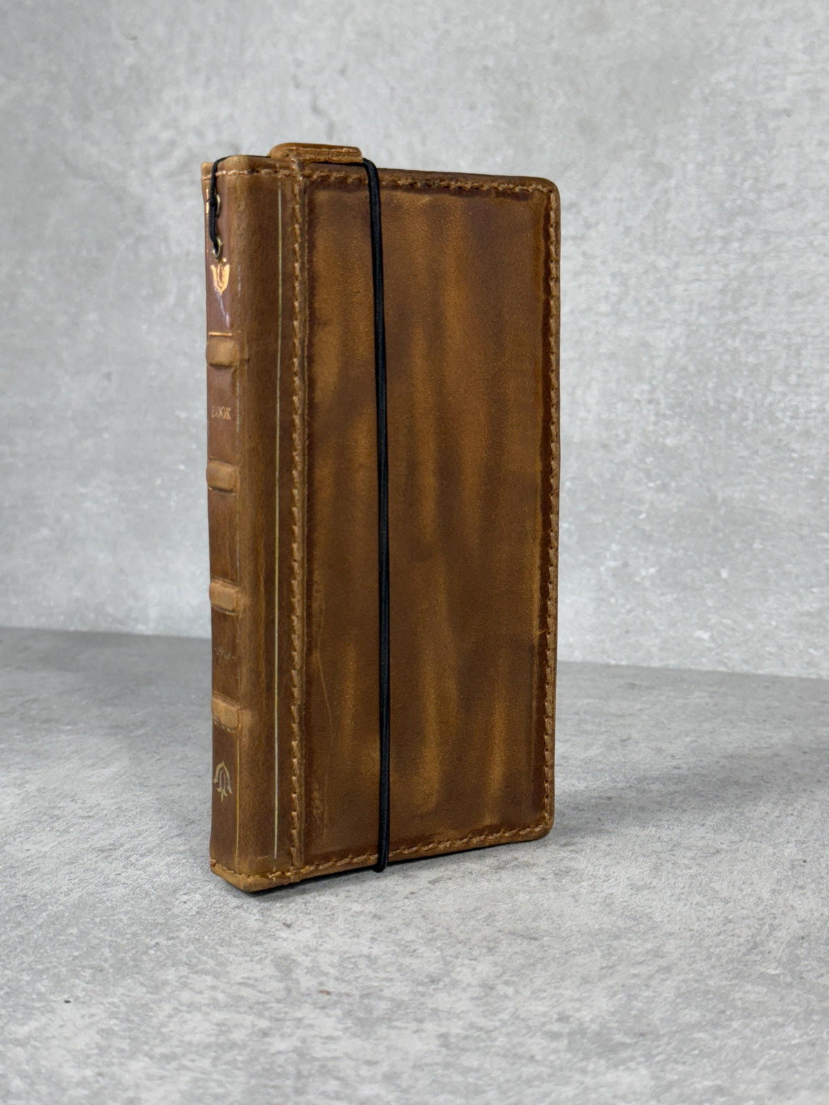 Handmade Leather Wallet Case for Galaxy: Book Design, Card Slots