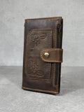 Handmade Leather Wallet Case for Google Pixel: Retro Card Holder with Zipper