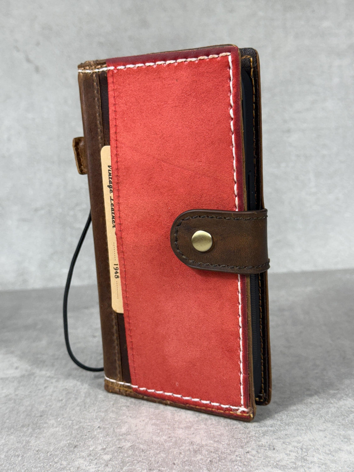 Handmade Leather Wallet Case for Galaxy Z Fold 2/3/4/5/6/7
