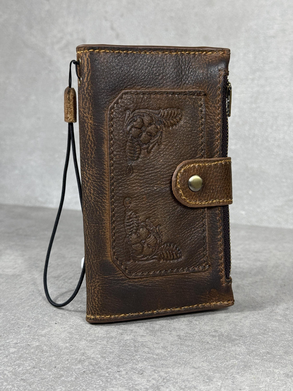 Handmade Leather Wallet Case for Galaxy Z Fold 2/3/4/5/6/7