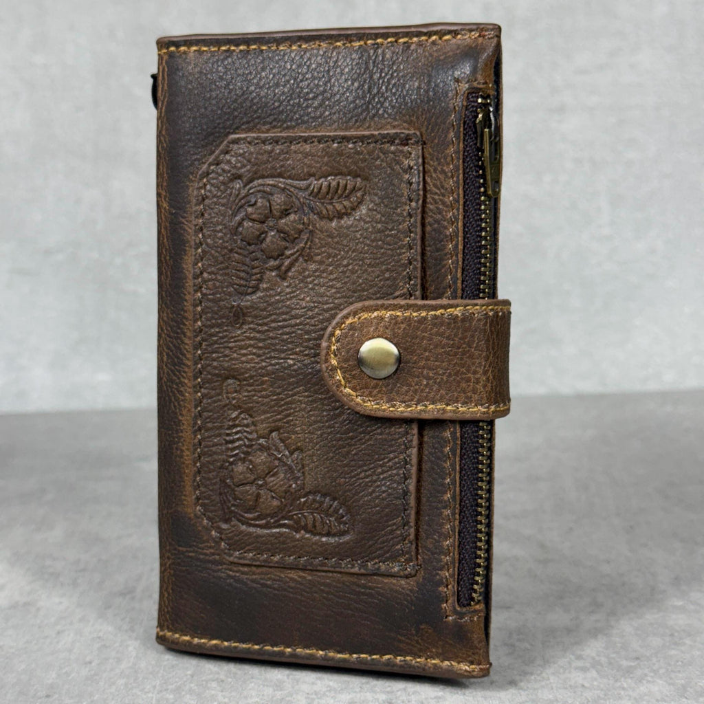 Handmade Leather Wallet Case for Galaxy Z Fold 2/3/4/5/6/7