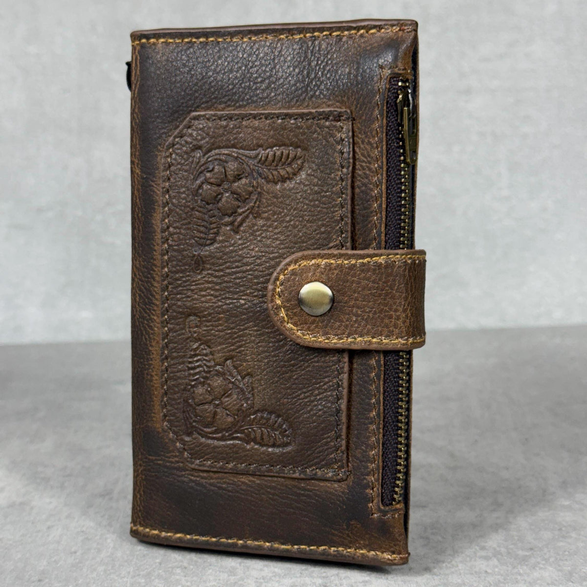 Handmade Leather Wallet Case for Galaxy Z Fold 2/3/4/5/6/7