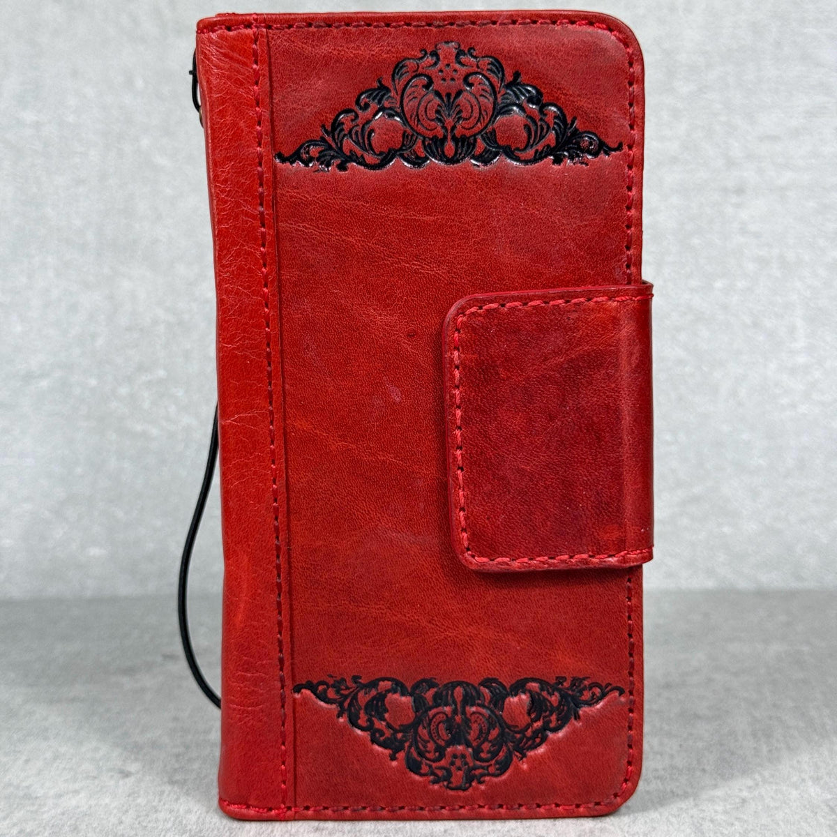 Handmade Leather Wallet Book Cover for Galaxy Z Fold 2/3/4/5/6/7