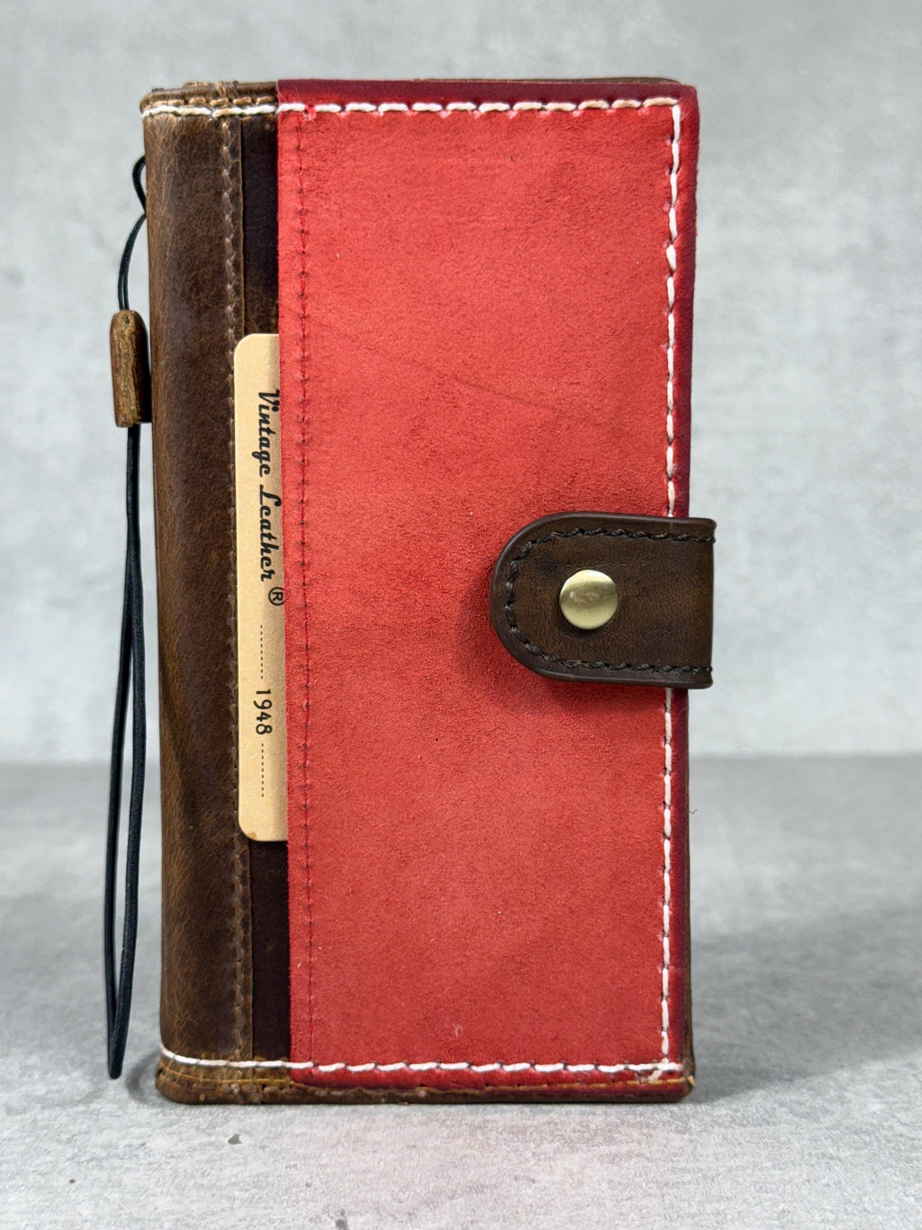 Handmade Leather Wallet Case for Google Pixel: Vintage Luxury Cover