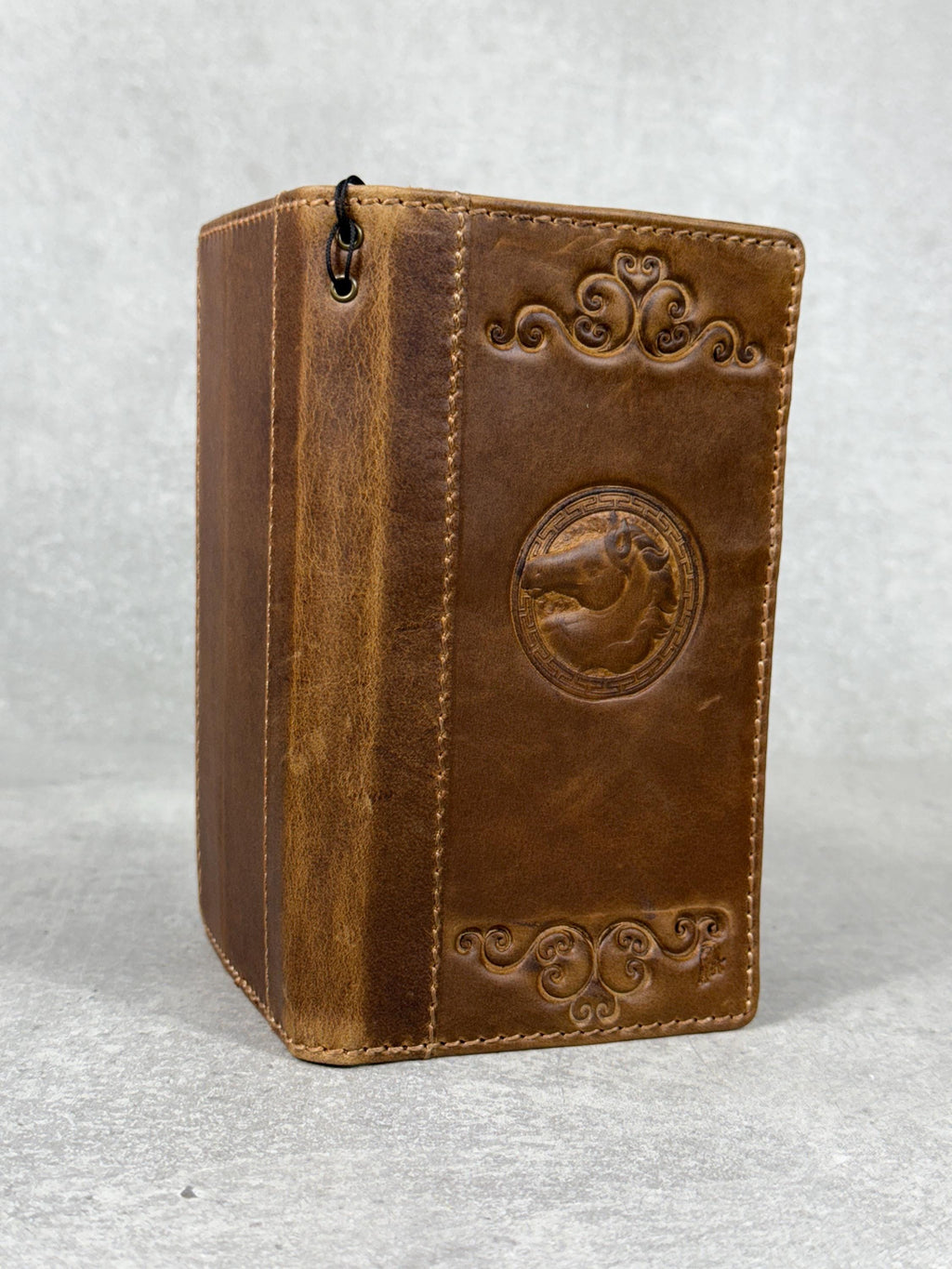 Handmade Leather Wallet Case: Google Pixel, Tree of Love Design