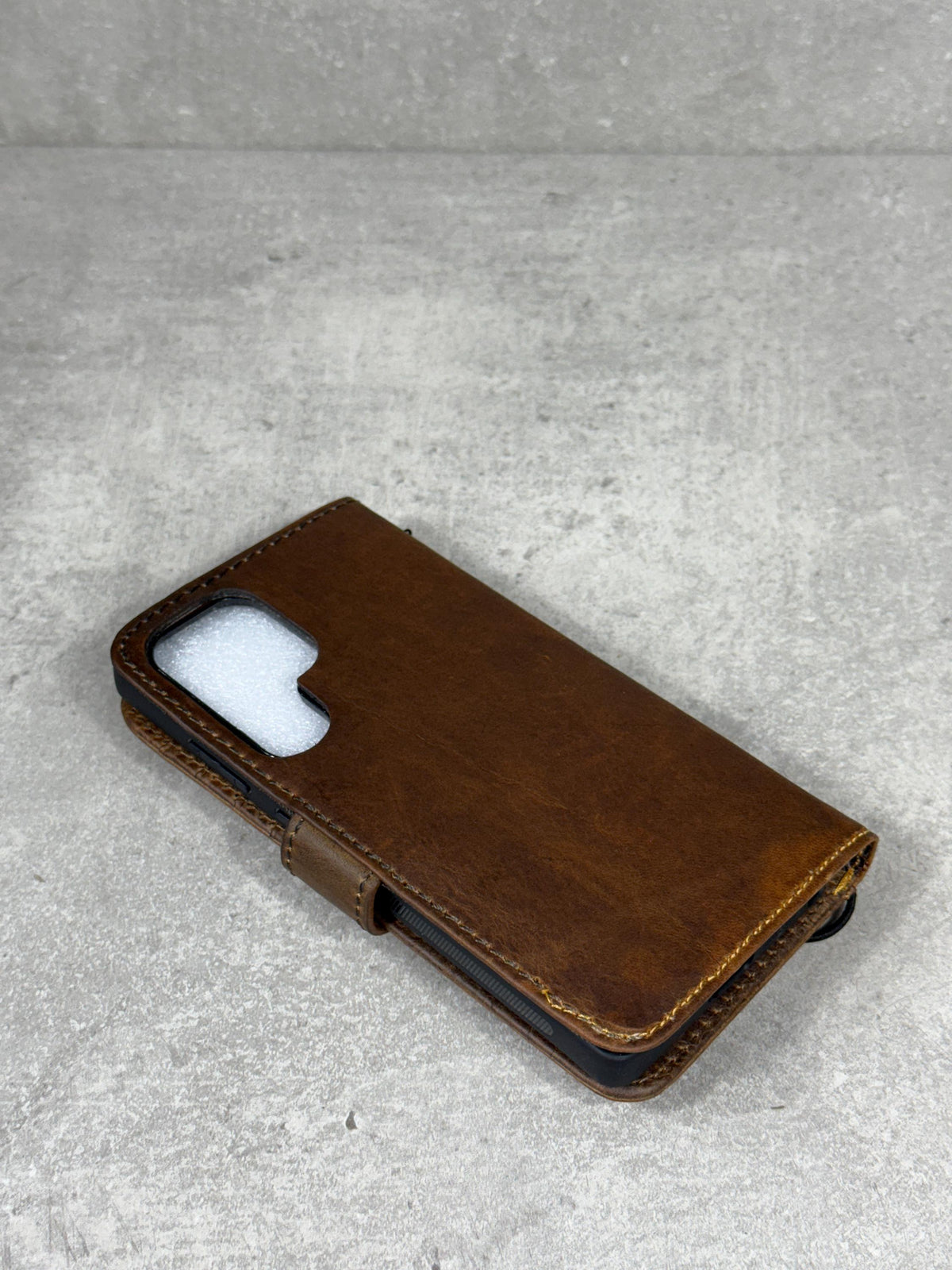 Handmade Leather OnePlus Case: Paw Print Dog Art Wallet