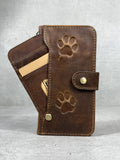 Handmade Leather Wallet Case for Google Pixel: Vintage Luxury Cover