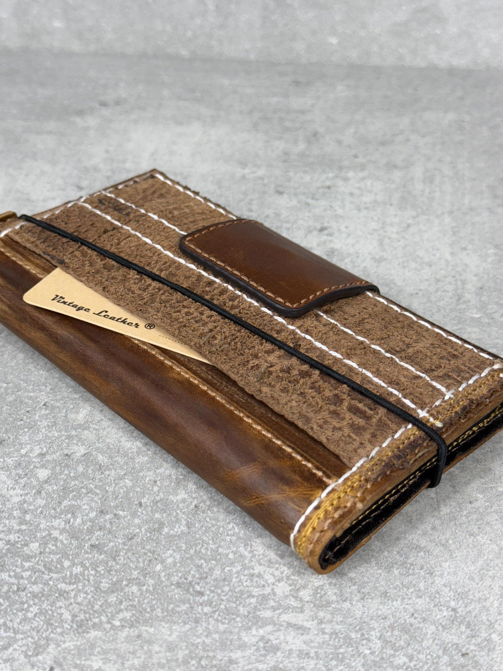 Handmade Leather Wallet Case for OnePlus: Wireless Charge, Card Slots