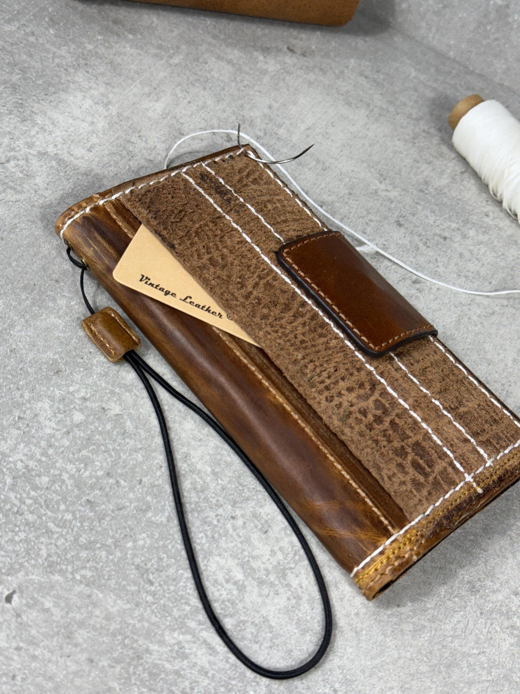 Handmade Leather Wallet Case for Google Pixel: Vintage Luxury Cover