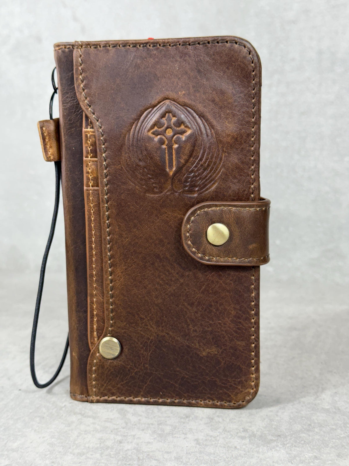 Handmade Leather Wallet Case for Google Pixel: Vintage Luxury Cover