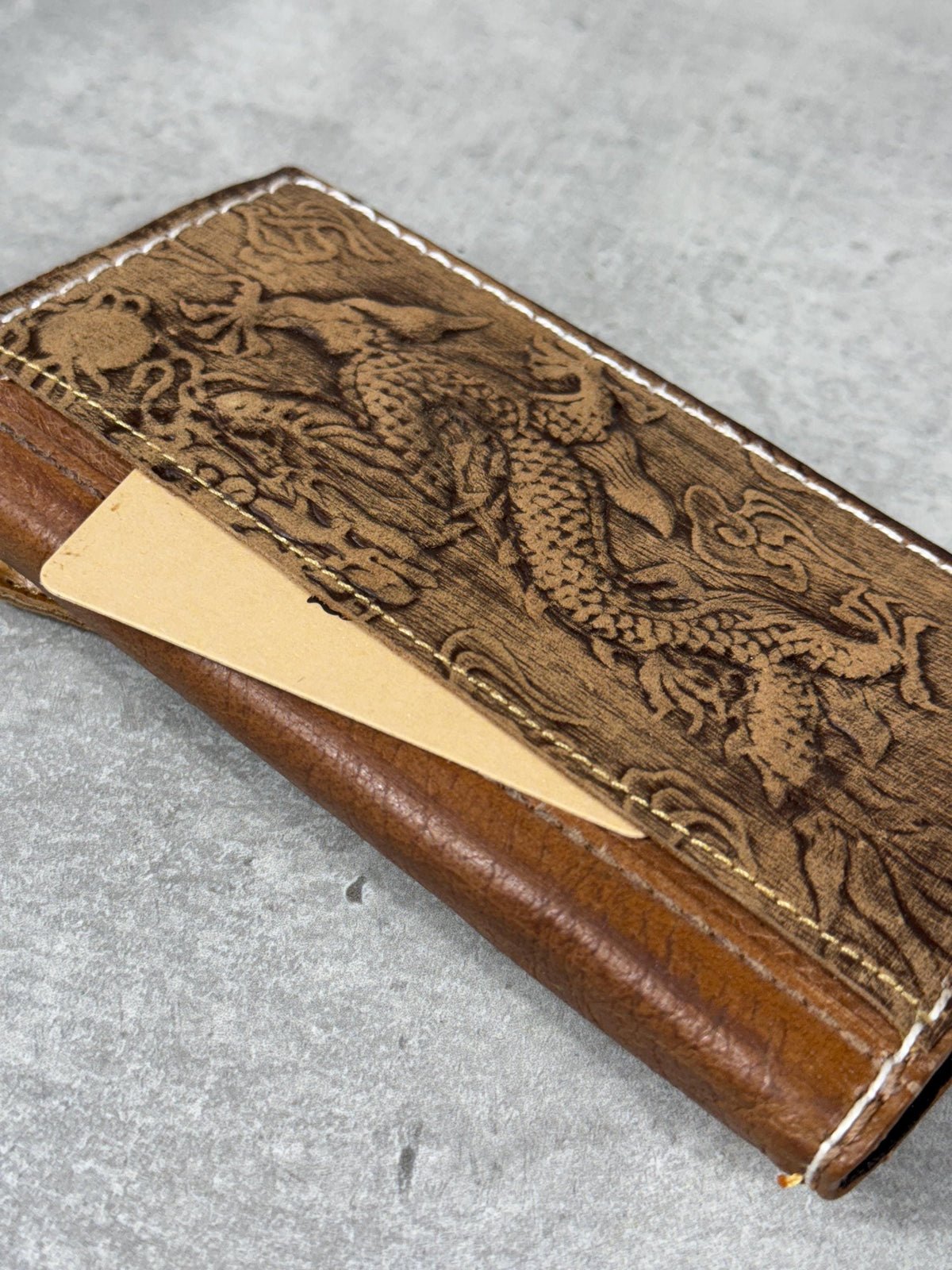 Handmade Leather Wallet Case for Galaxy: Book Design, Card Slots
