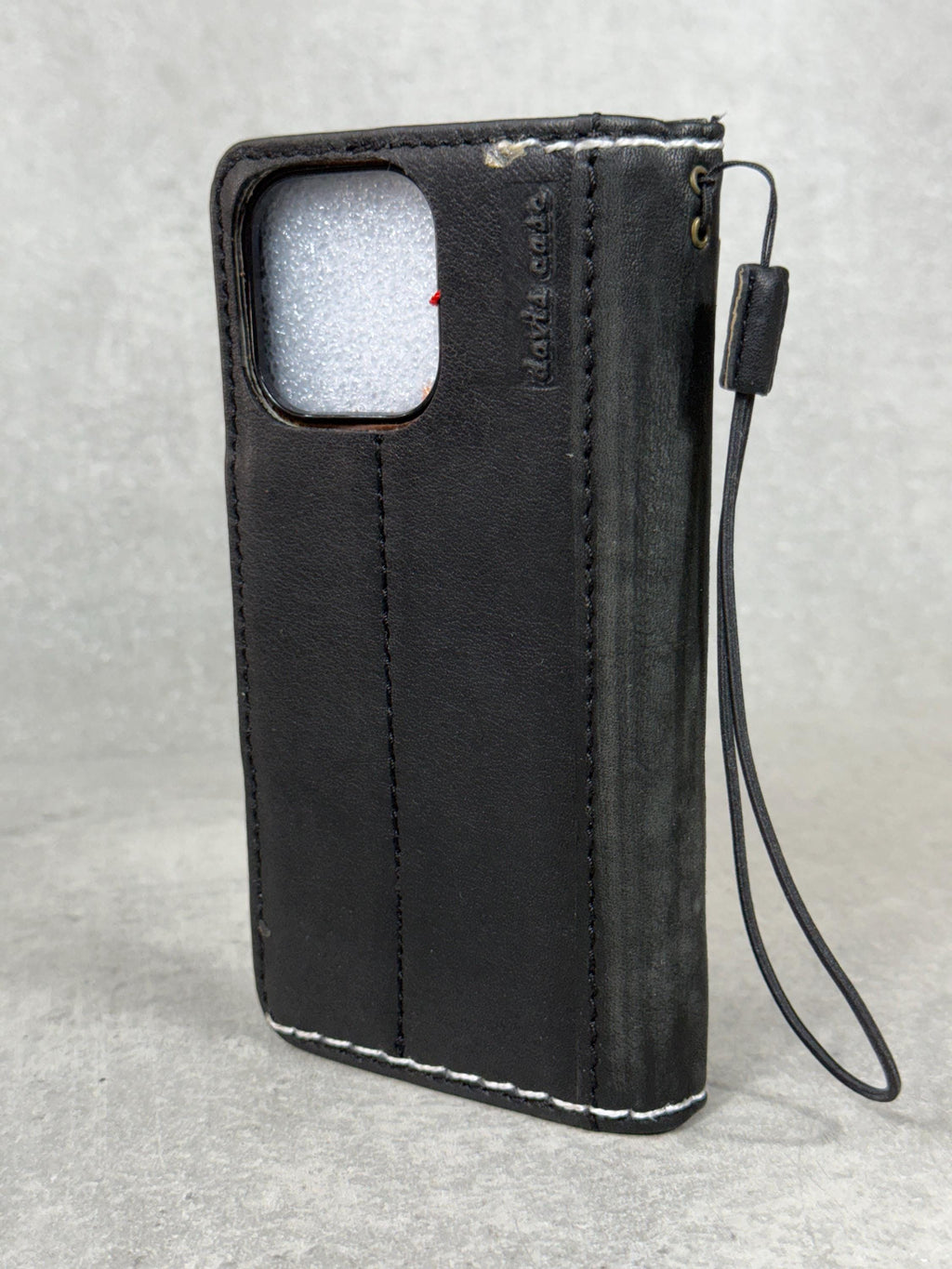 Handmade Leather Wallet Case for Galaxy: Book Design, Card Slots