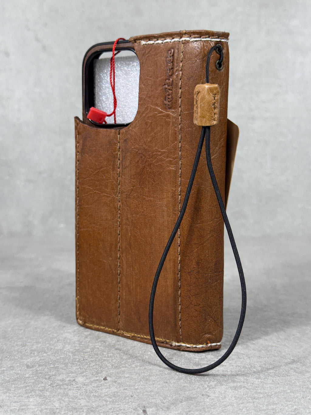 Vintage Leather iPhone Wallet Case: Book Style, Card Slots