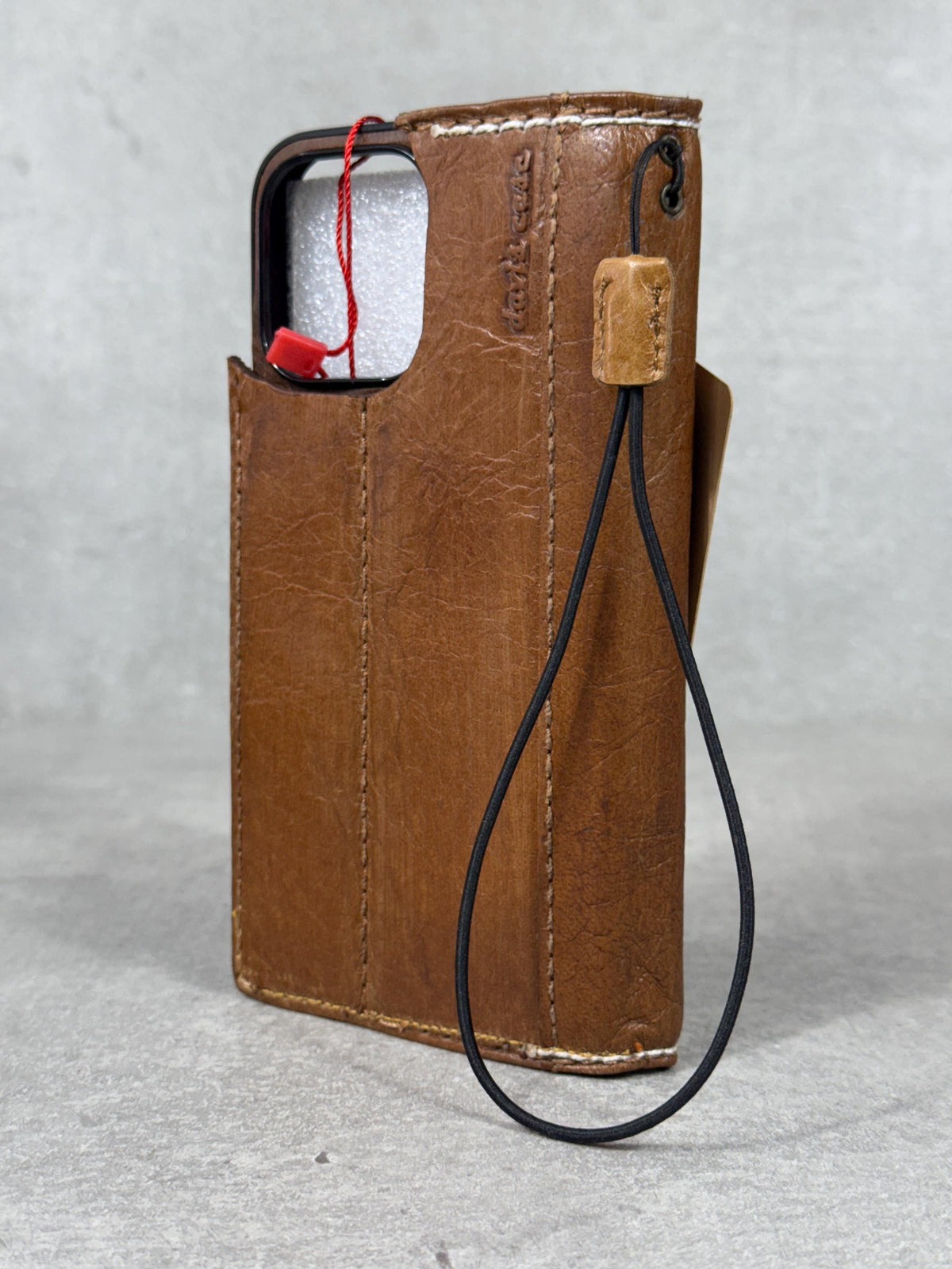 Vintage Leather iPhone Wallet Case: Book Style, Card Slots