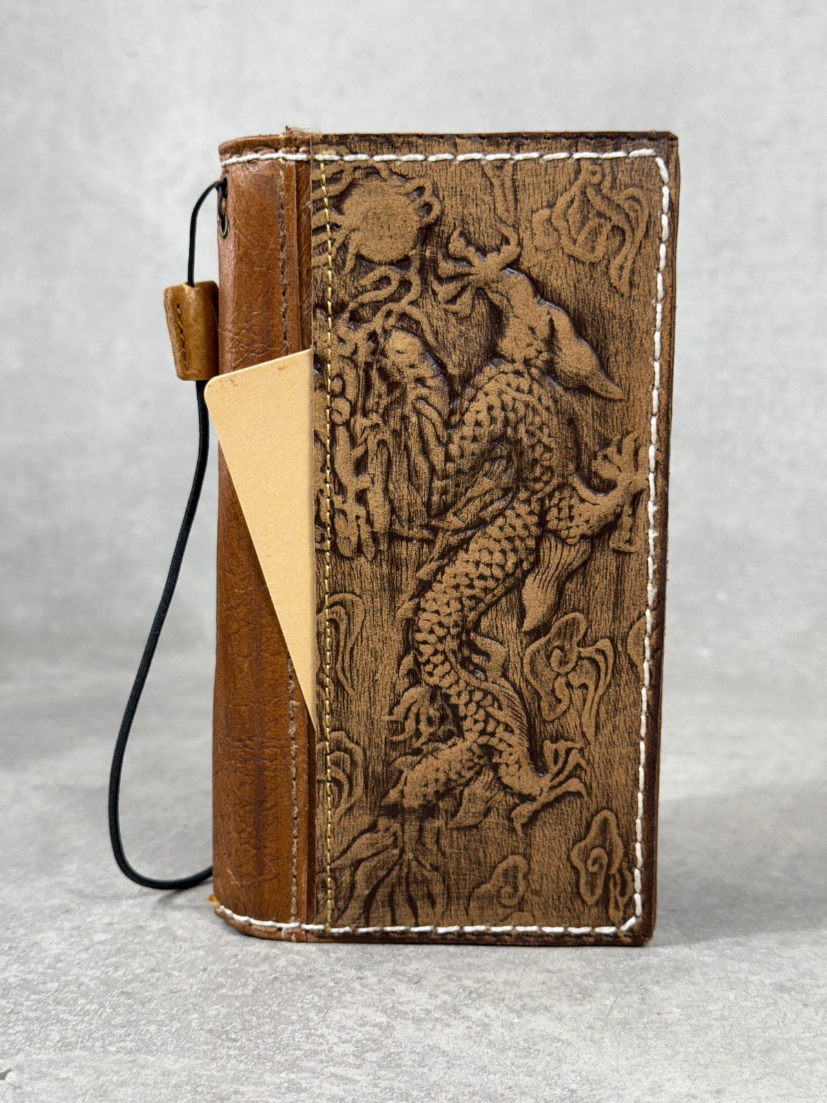 Vintage Leather iPhone Wallet Case: Book Style, Card Slots