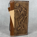 Vintage Leather iPhone Wallet Case: Book Style, Card Slots