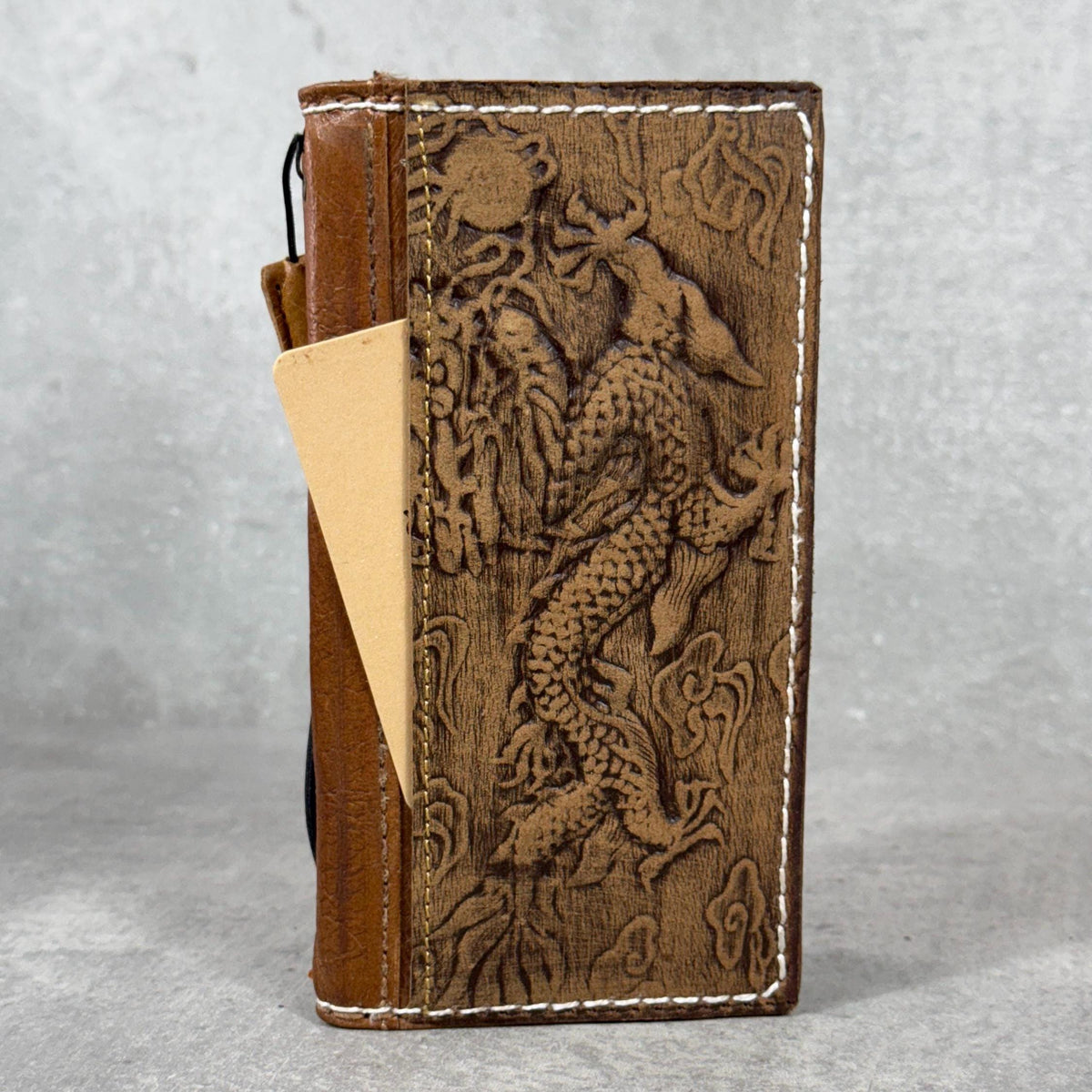Vintage Leather iPhone Wallet Case: Book Style, Card Slots