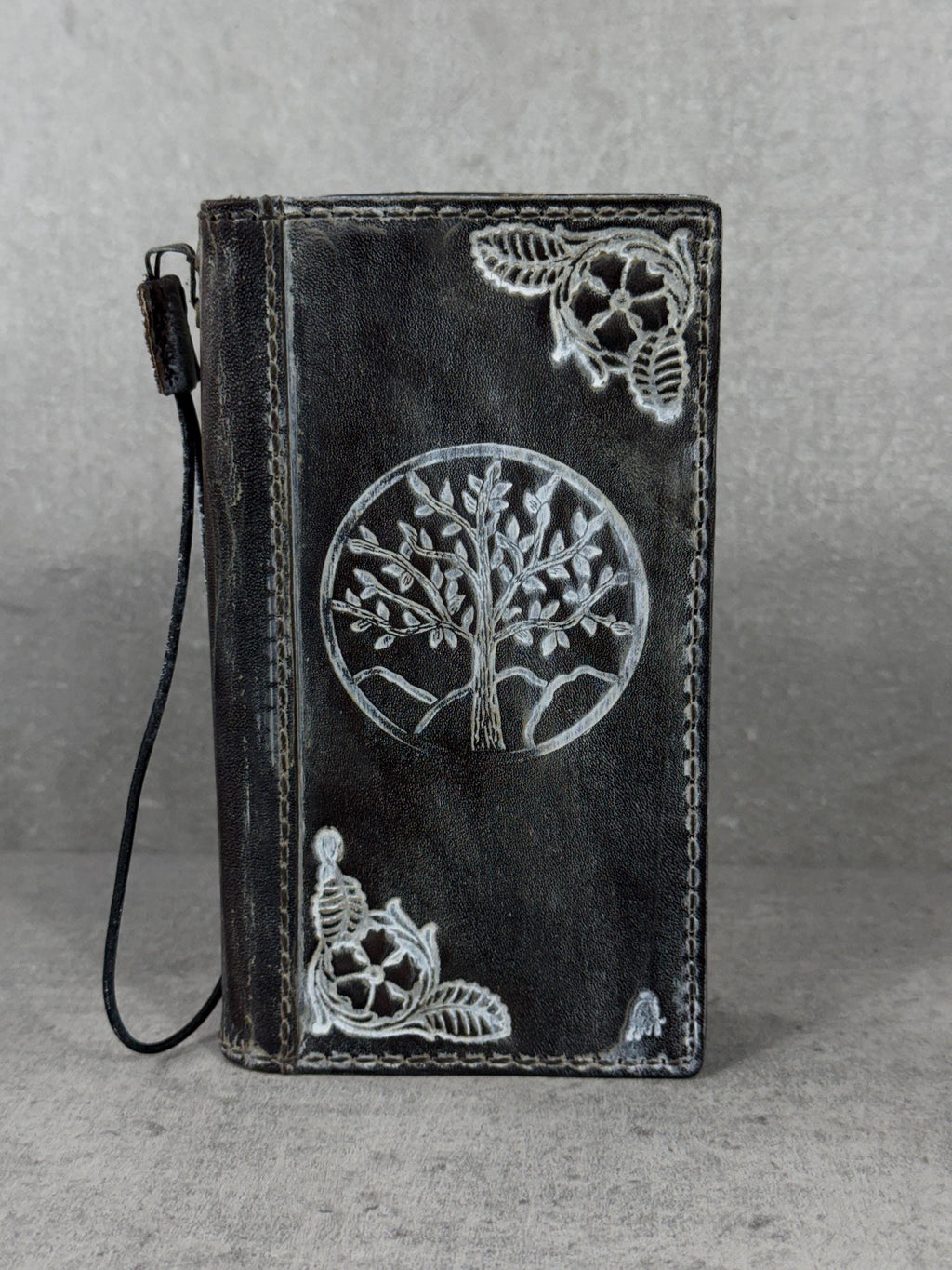 Handmade Leather Wallet Case for Google Pixel: Retro Card Holder with Zipper