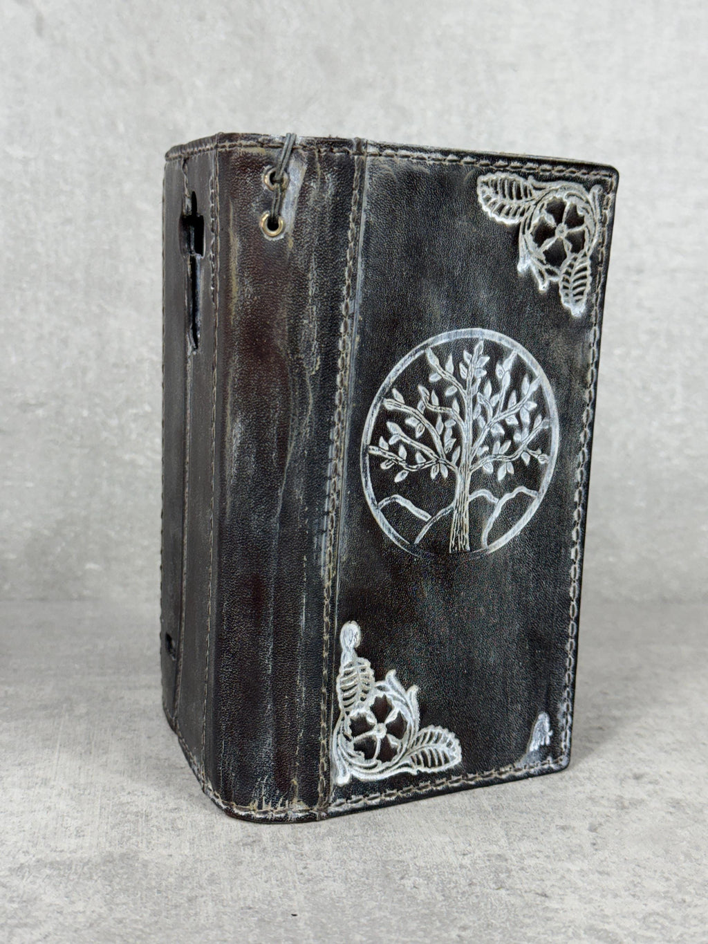 Handmade Leather Wallet Case for Galaxy Z Fold 2/3/4/5/6/7 - Polish Art Design