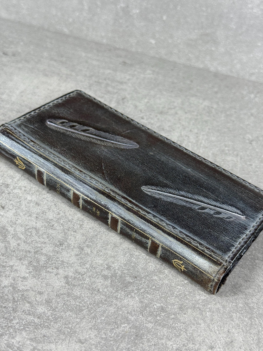Handmade Leather Wallet Case for Galaxy Z Fold 2/3/4/5/6/7 - Polish Art Design