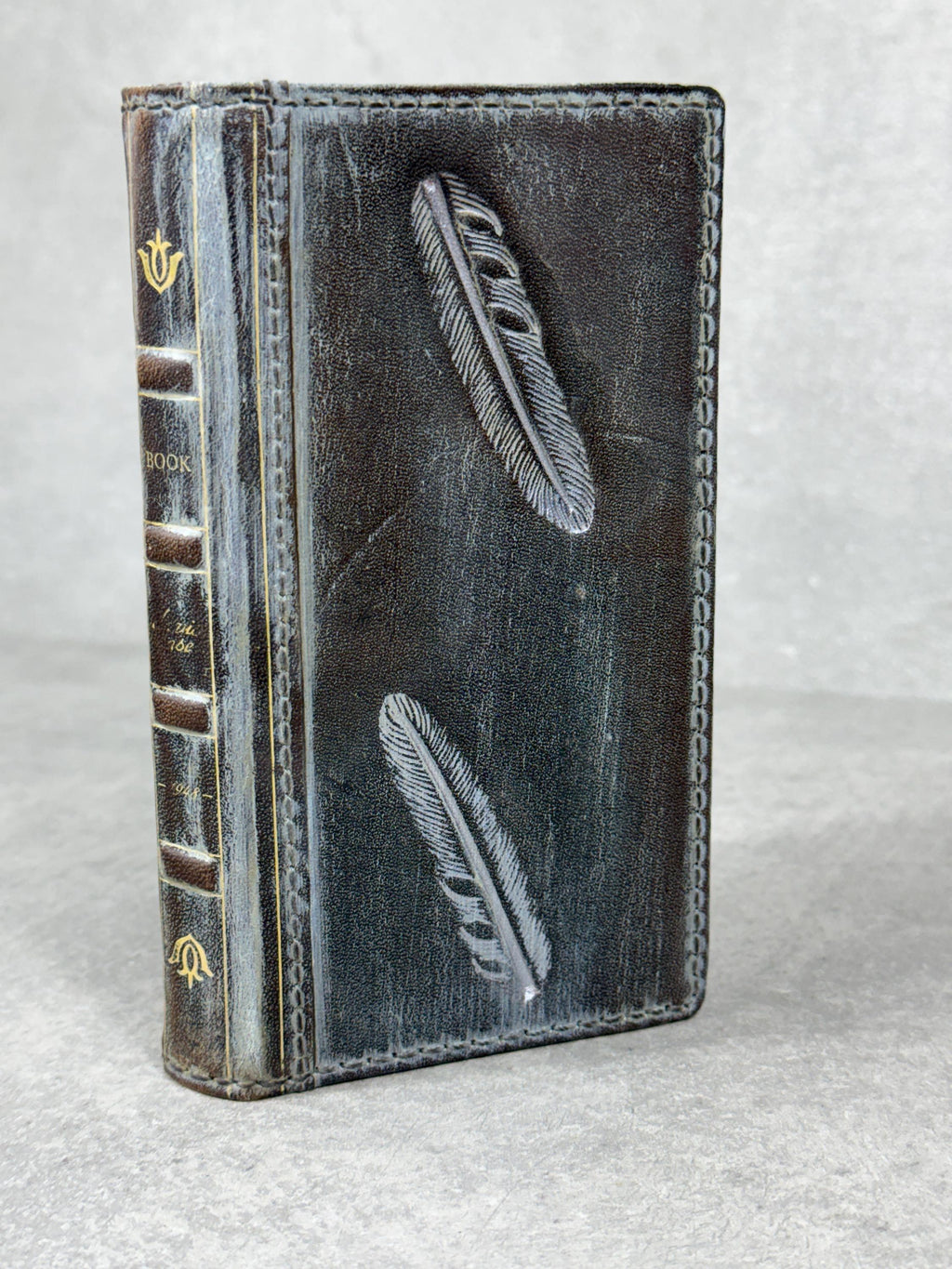 Handmade Leather Wallet Case for Galaxy Z Fold 2/3/4/5/6/7 - Polish Art Design