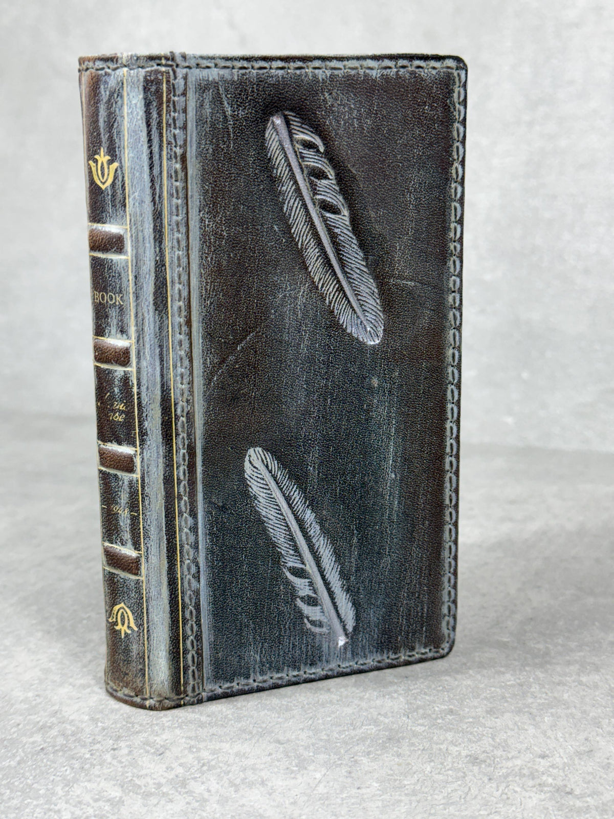 Handmade Leather Wallet Case for Galaxy Z Fold 2/3/4/5/6/7 - Polish Art Design