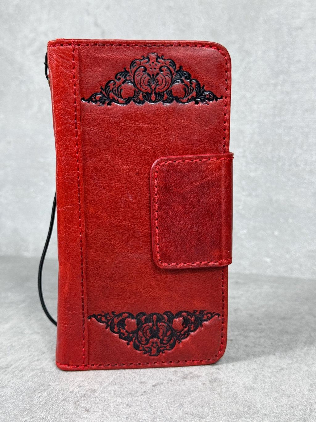 Handmade Leather Wallet Book Cover for Galaxy Z Fold 2/3/4/5/6/7