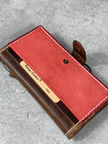 Vintage Leather iPhone Wallet Case: Book Style, Card Slots