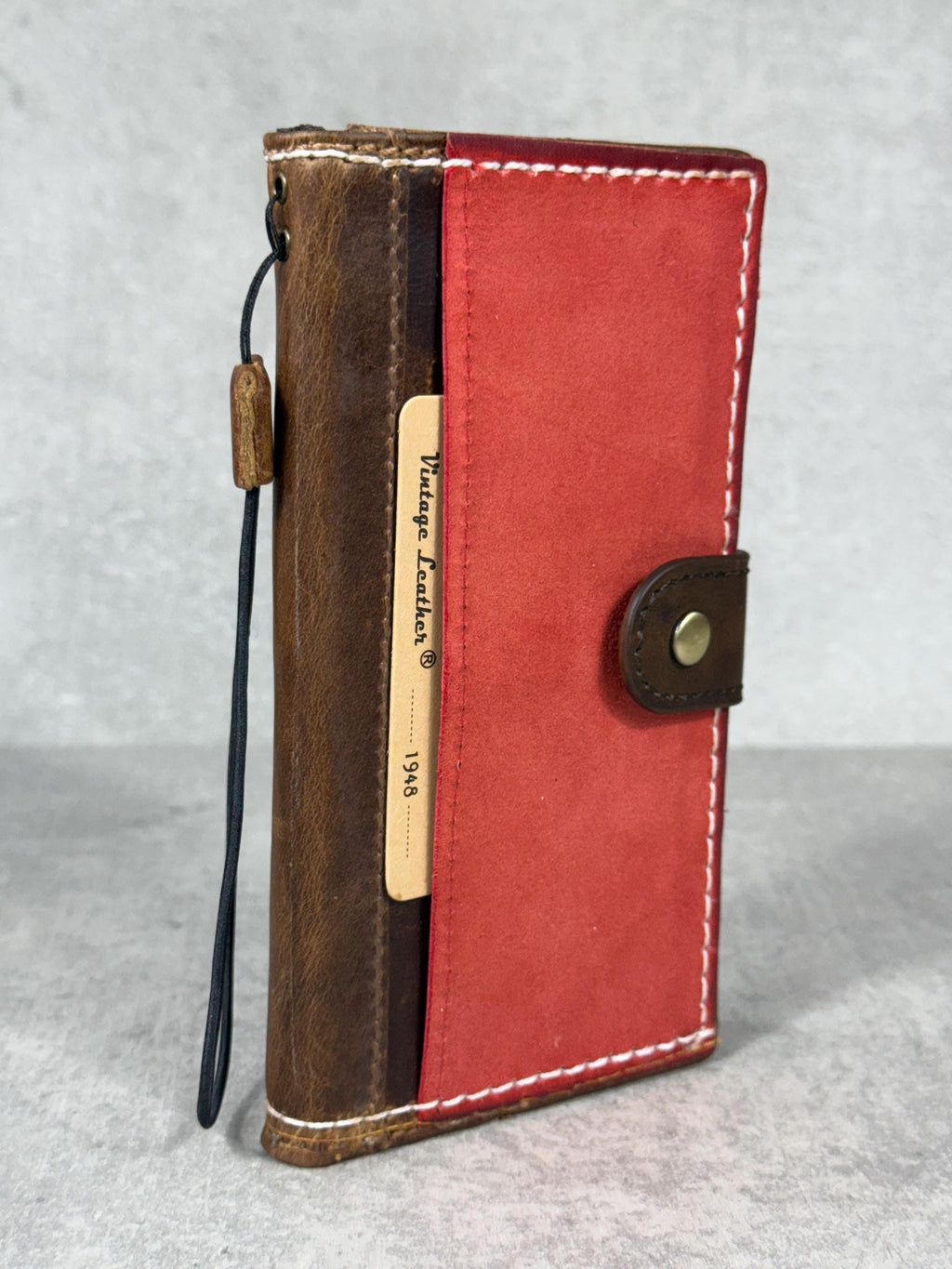 Handmade Leather Wallet Case for Google Pixel: Vintage Luxury Cover
