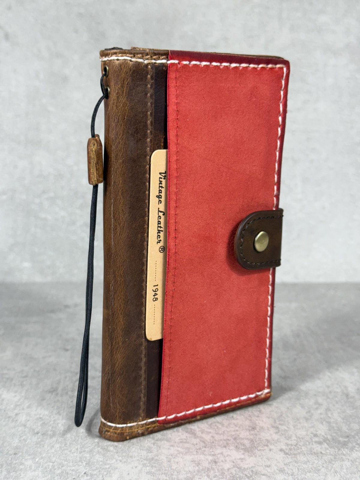 Handmade Leather Wallet Case for Google Pixel: Vintage Luxury Cover