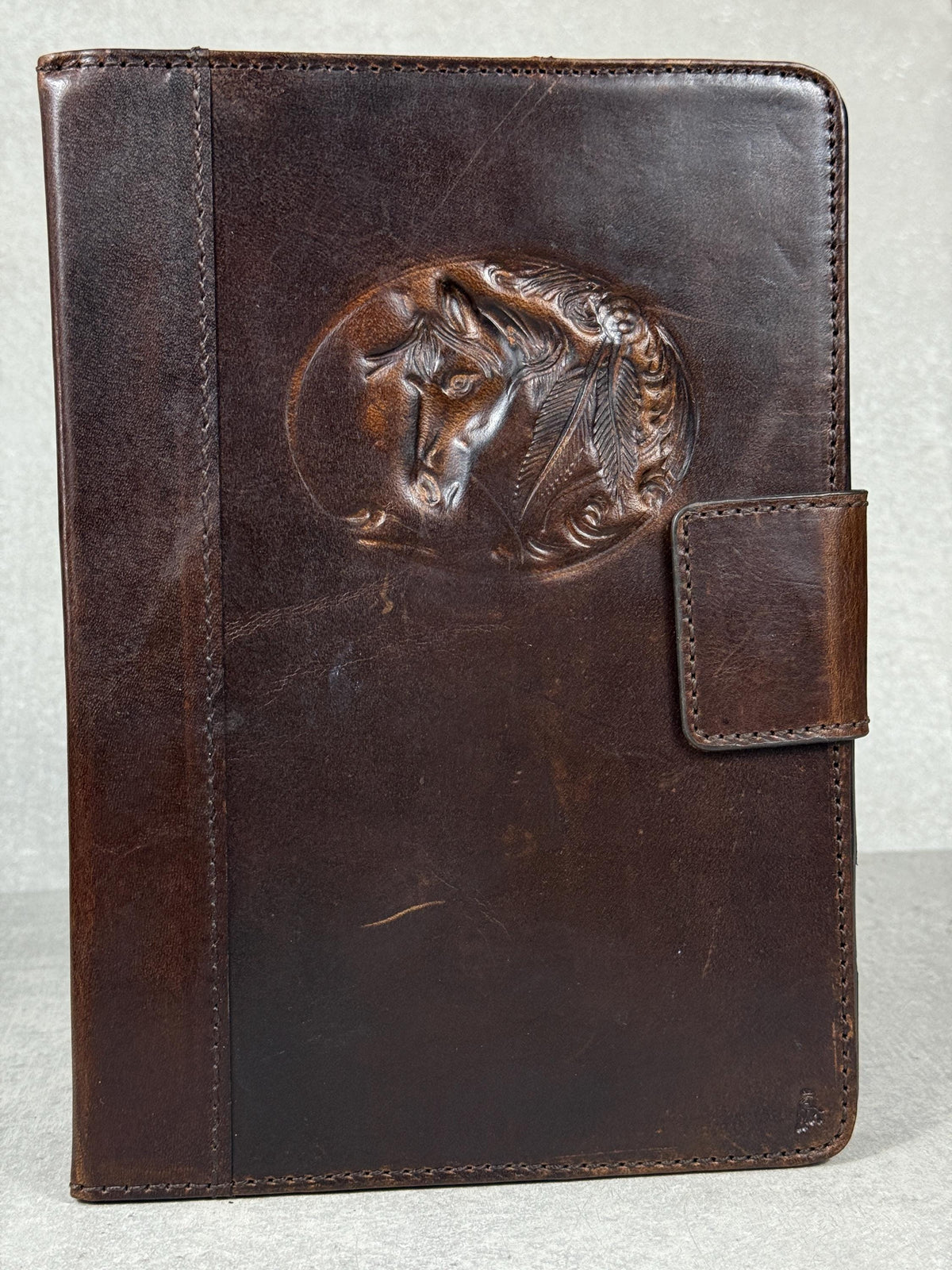 Genuine Leather iPad Pro Case: Slim Magnetic Brown Cover with Card Slots