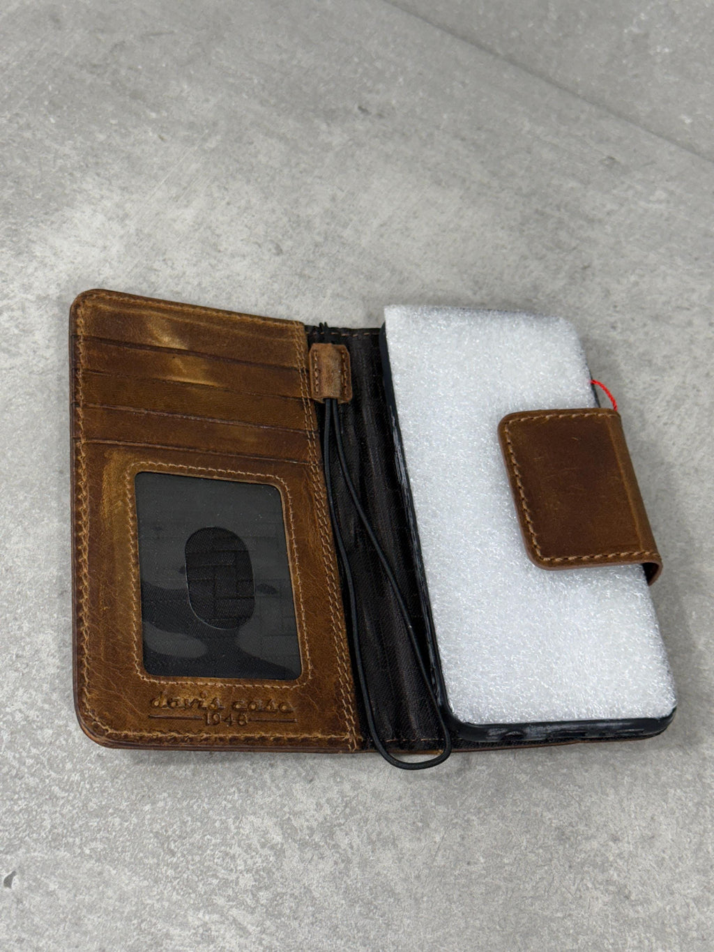 Handmade Leather Wallet Case: Galaxy S25 S24 S23 S22 S21 Ultra
