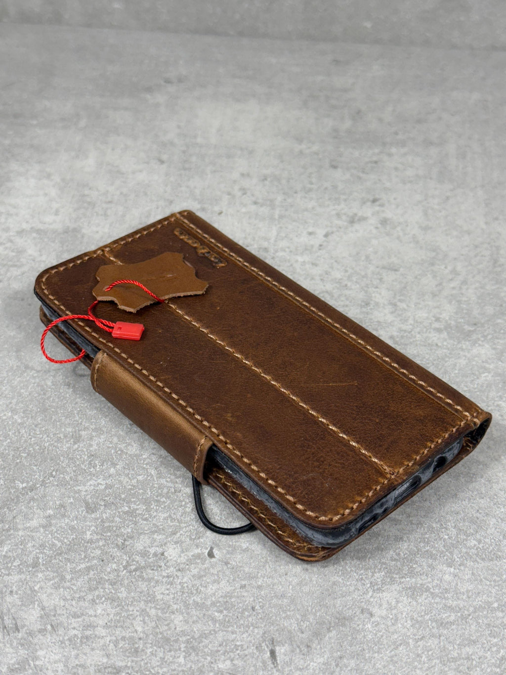 Handmade Leather Wallet Case: Galaxy S25 S24 S23 S22 S21 Ultra