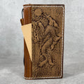 Handmade Leather Wallet Case for Galaxy: Book Design, Card Slots