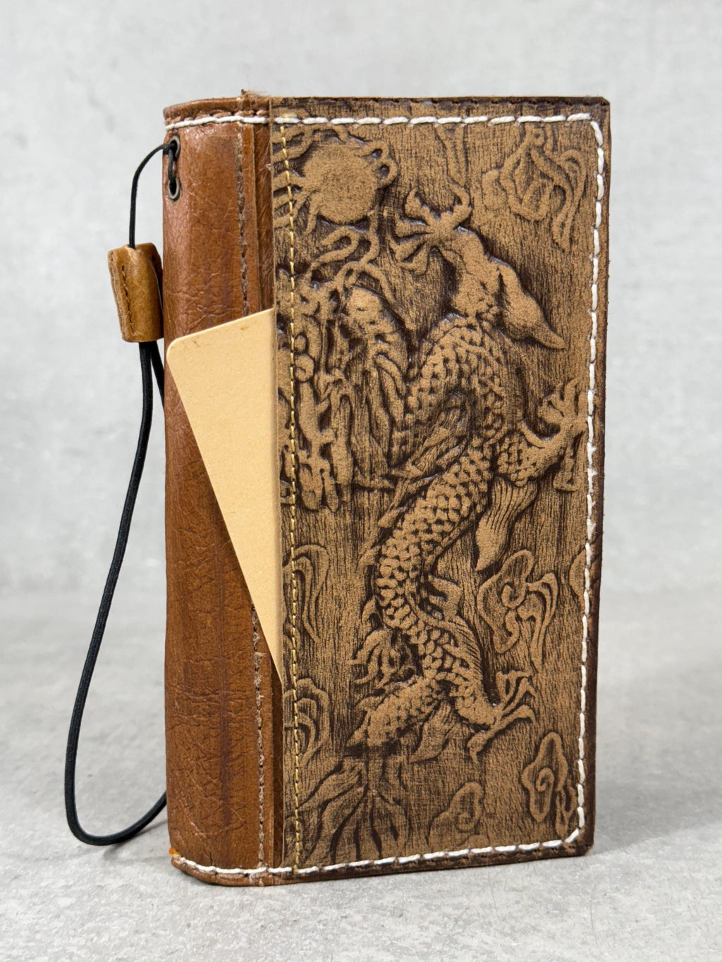 Vintage Leather iPhone Wallet Case: Book Style, Card Slots