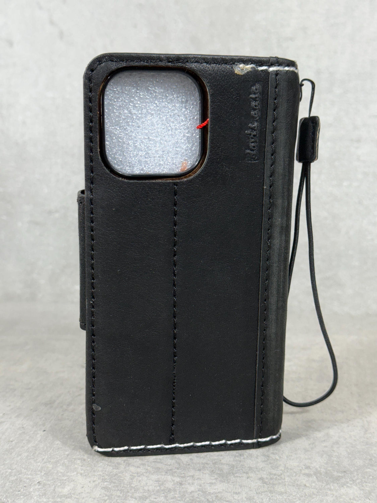 Vintage Leather iPhone Wallet Case: Book Style, Card Slots