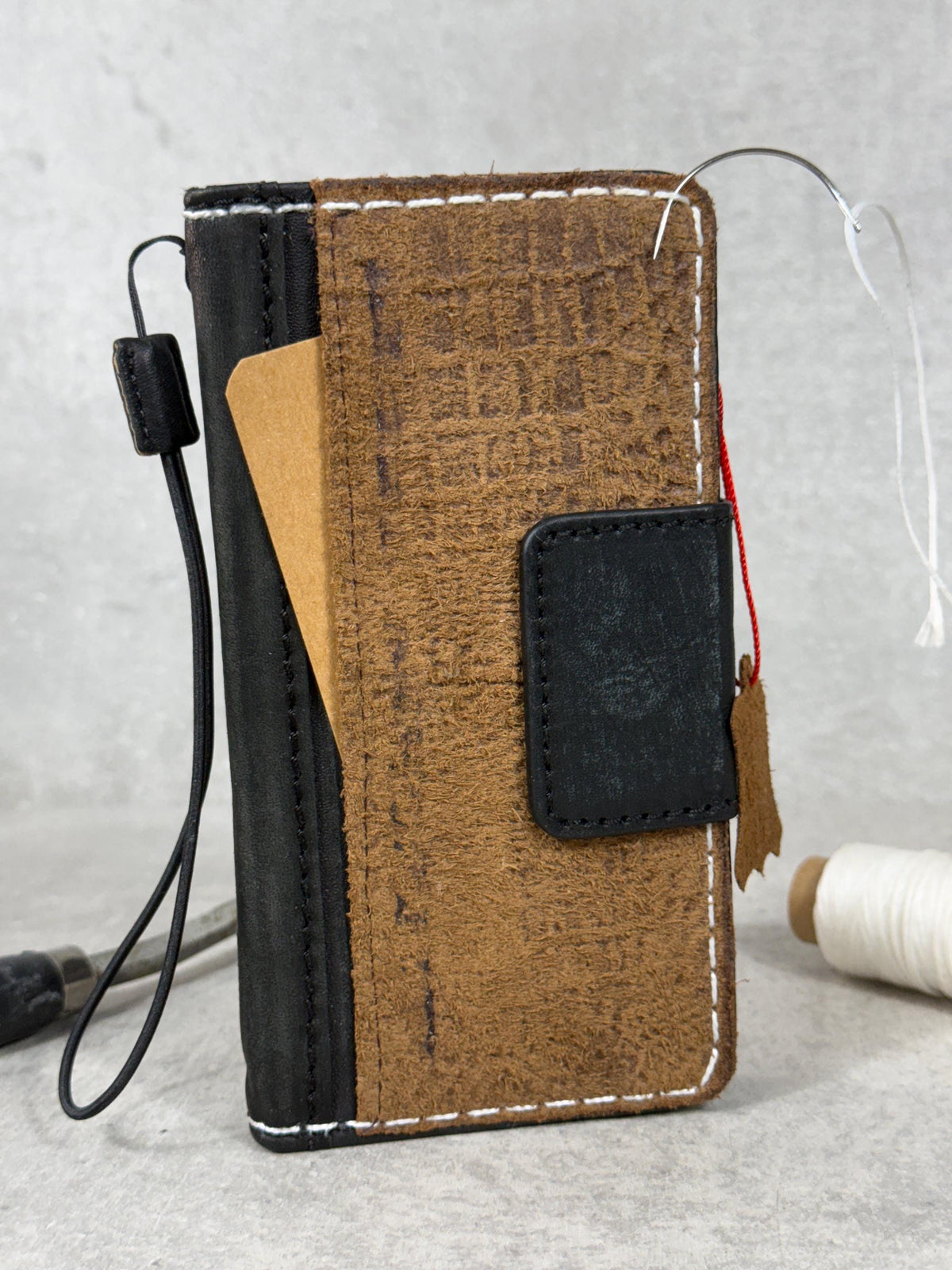 Handmade Leather Wallet Case for Google Pixel: Vintage Luxury Cover