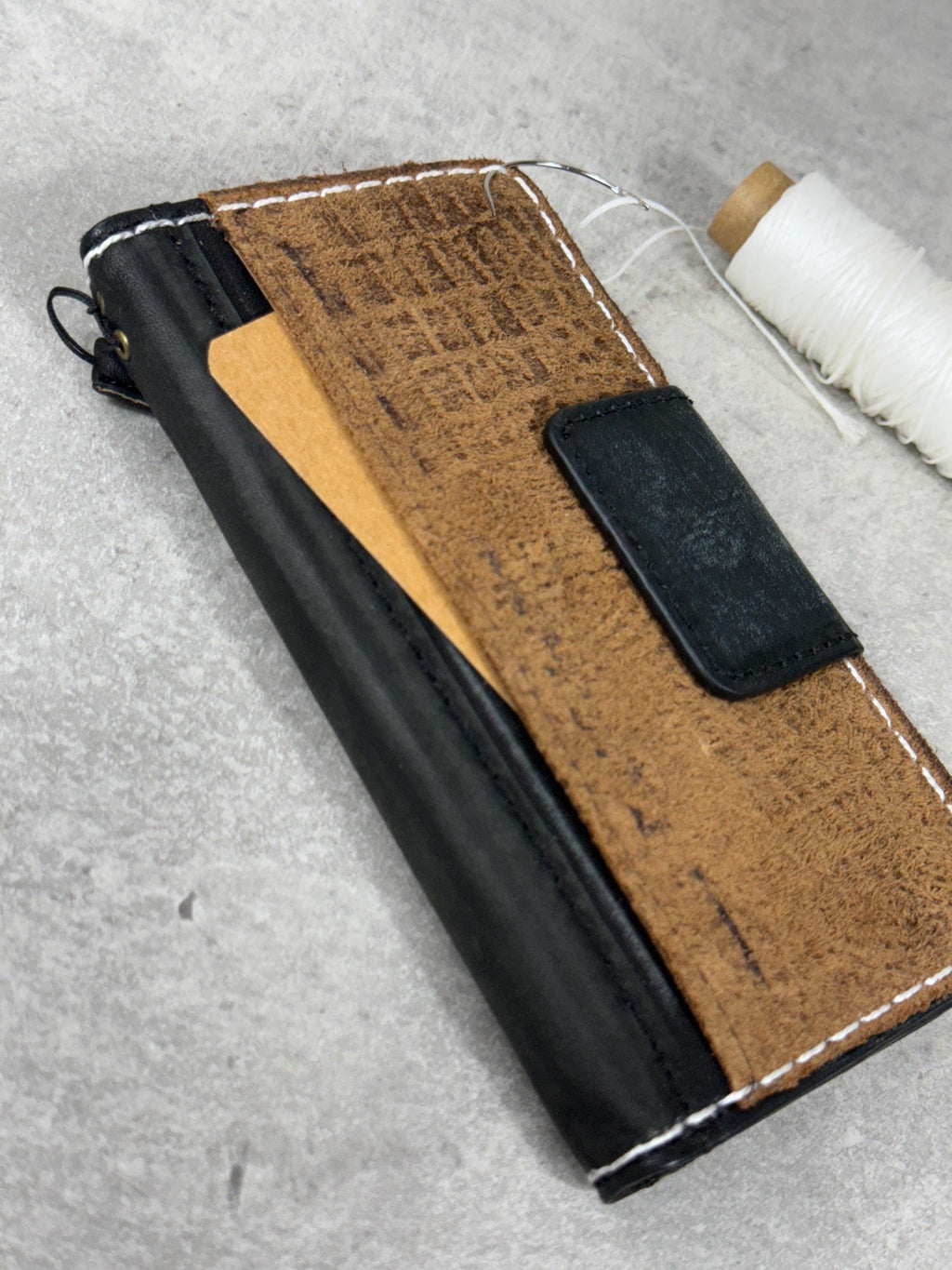 Handmade Leather Wallet Case for Google Pixel: Vintage Luxury Cover