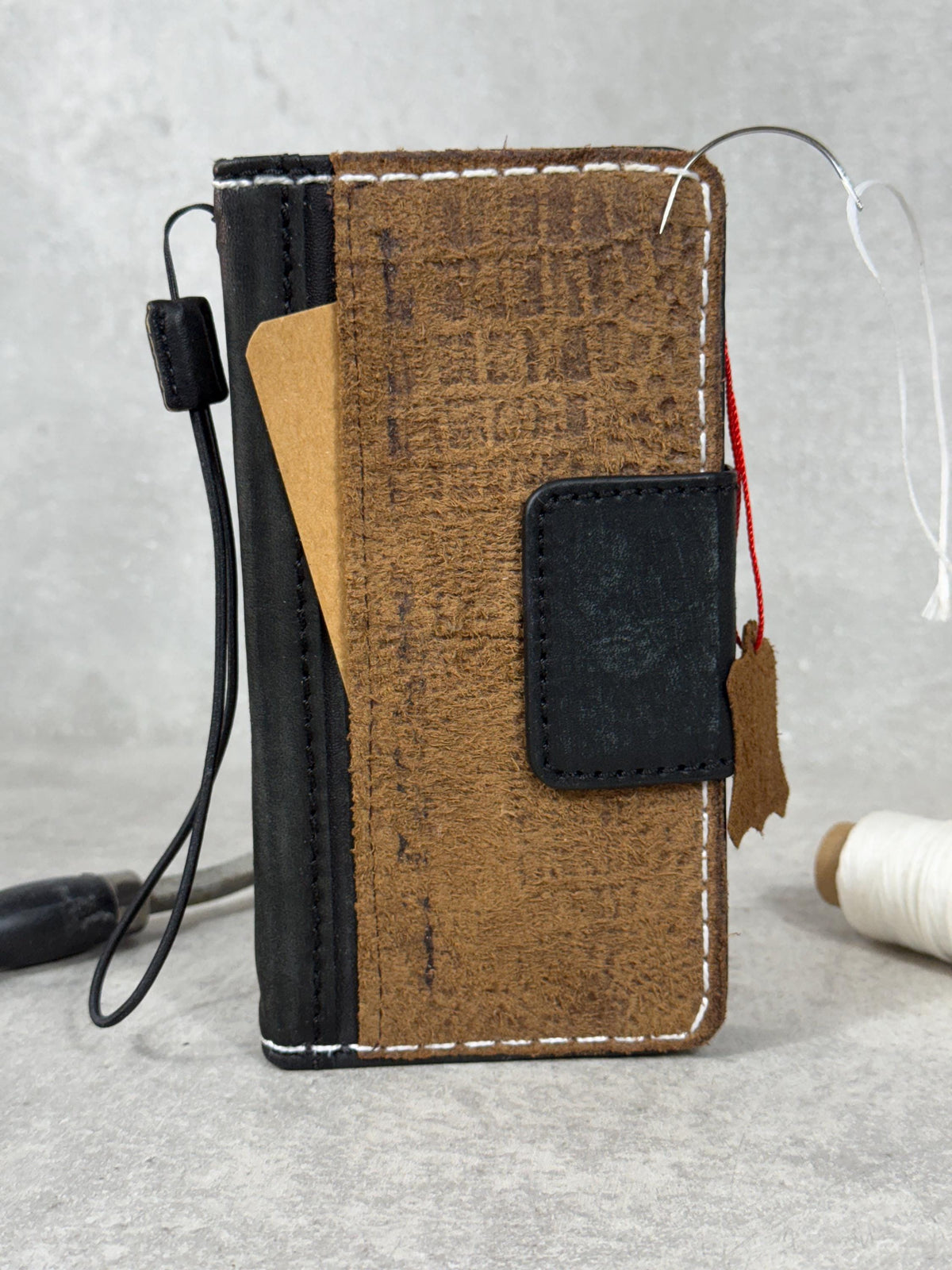 Handmade Leather Wallet Case for Google Pixel: Vintage Luxury Cover