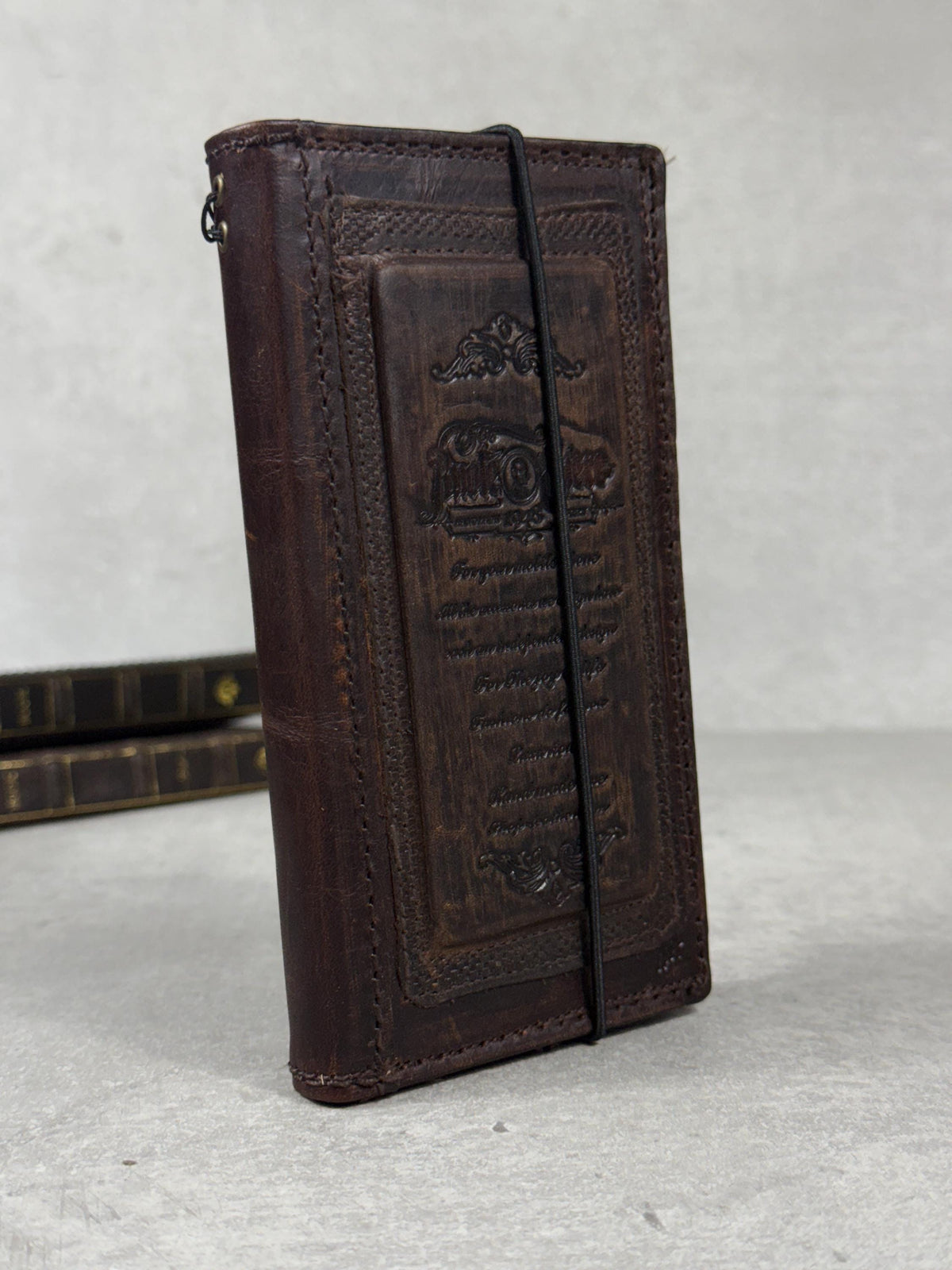 Vintage Leather iPhone Wallet Case: Book Style, Card Slots