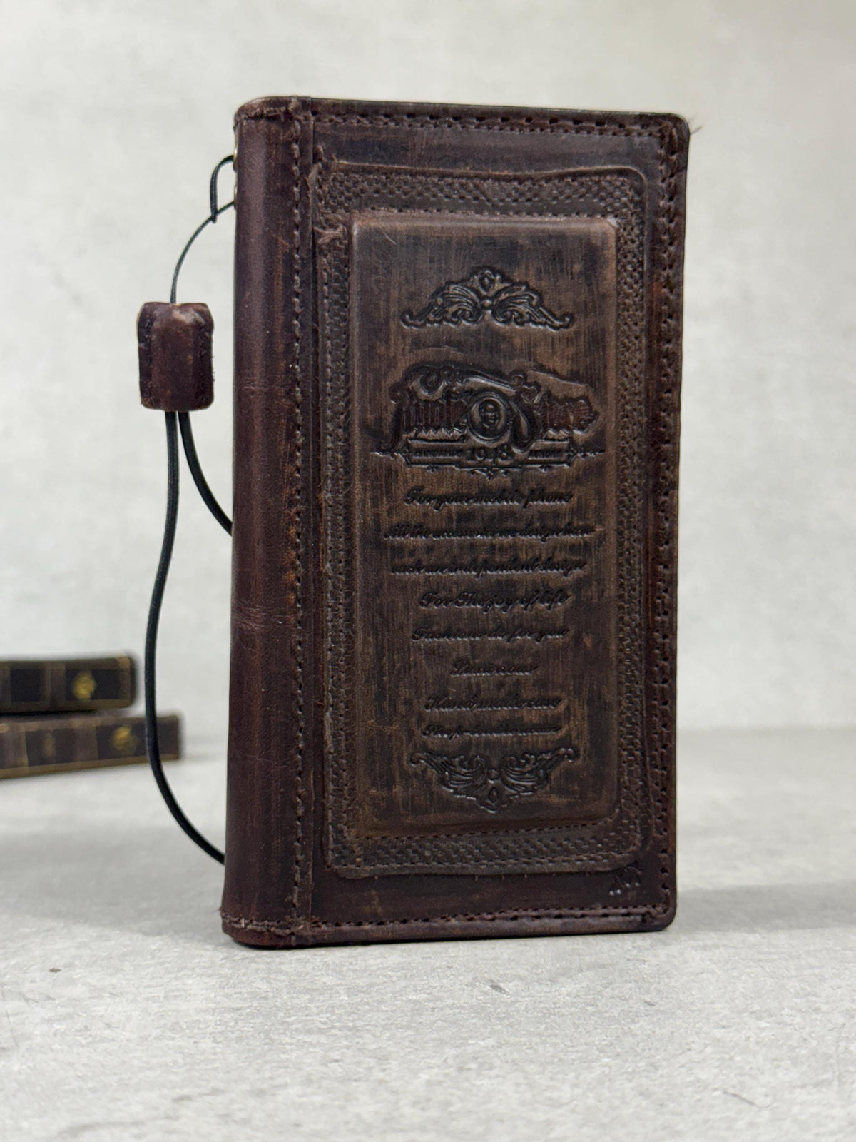 Vintage Leather iPhone Wallet Case: Book Style, Card Slots