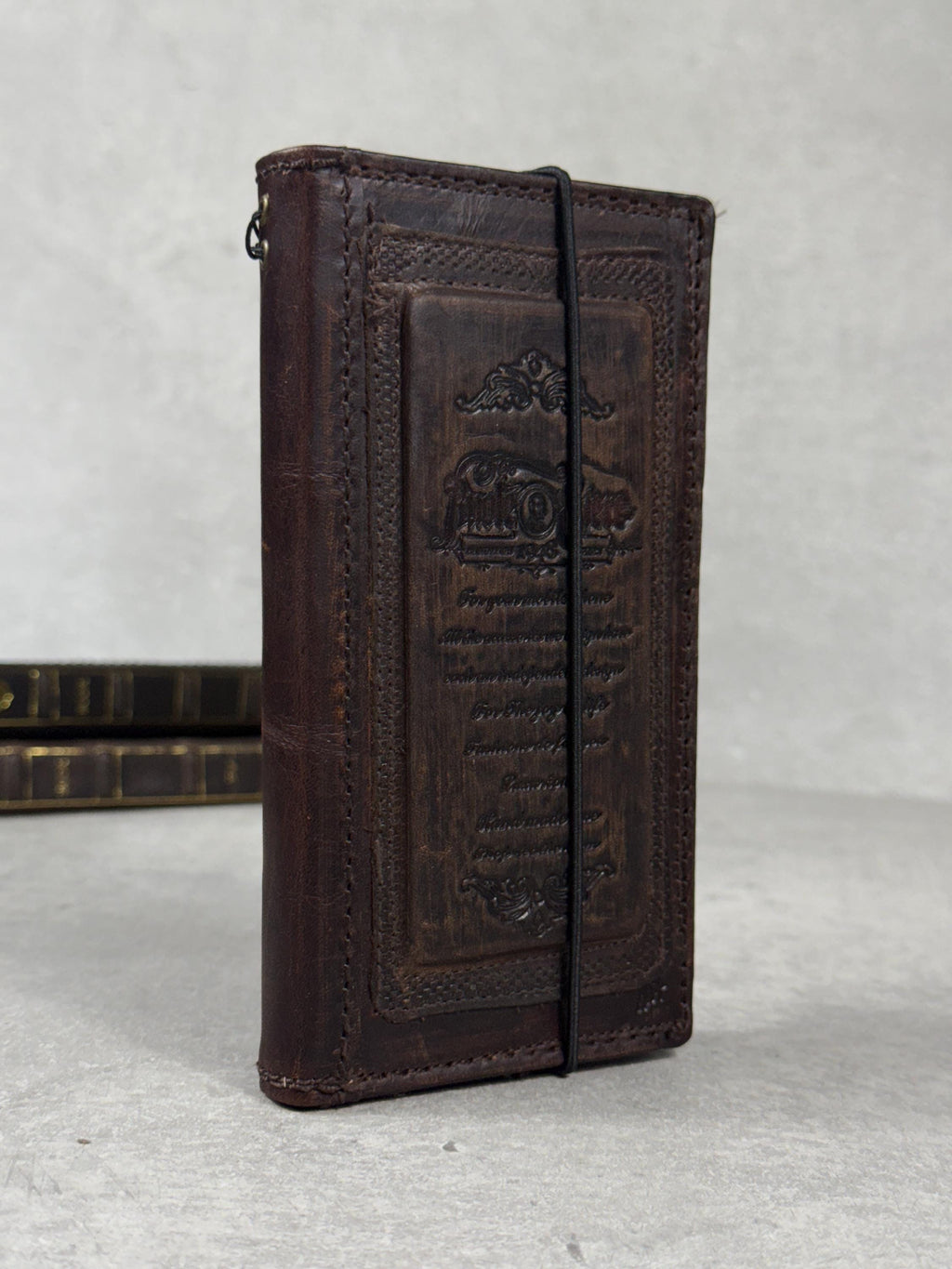 Vintage Leather iPhone Wallet Case: Book Style, Card Slots